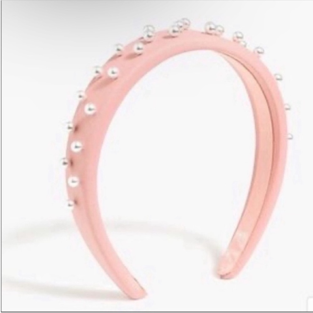 NWT J. Crew pink headband with faux pearls
